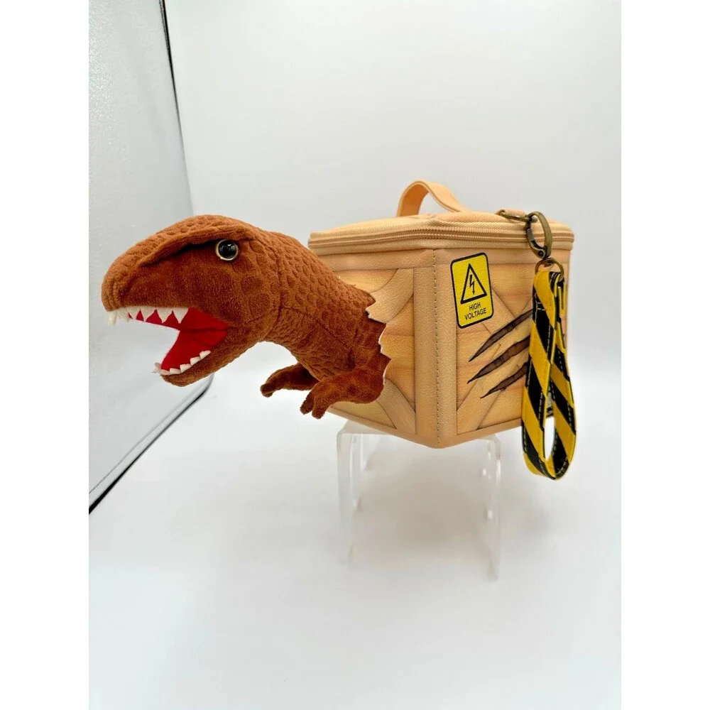 Jurassic Park‎ Dinosaur Crate Plush Zip Bag with T-Rex Head & Tail – Universal